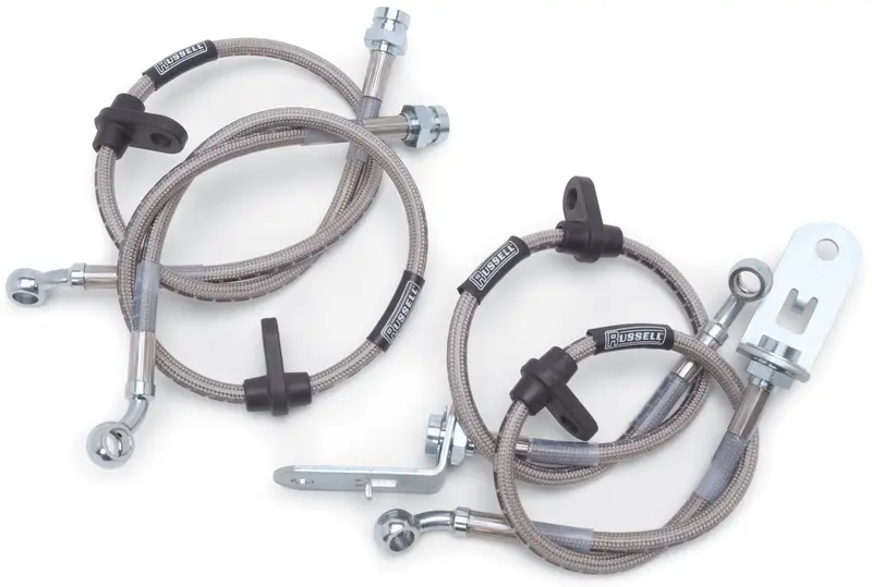 Russell Street-Legal Stainless Steel Brake Line Kit – 4-Line Assembly (Part #685650) 1