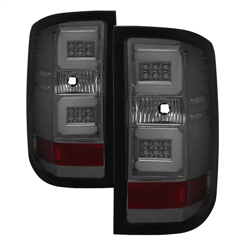 Spyder Auto 5083760 Smoke-Tinted Led Light Bar Tail Lights – Pair 1