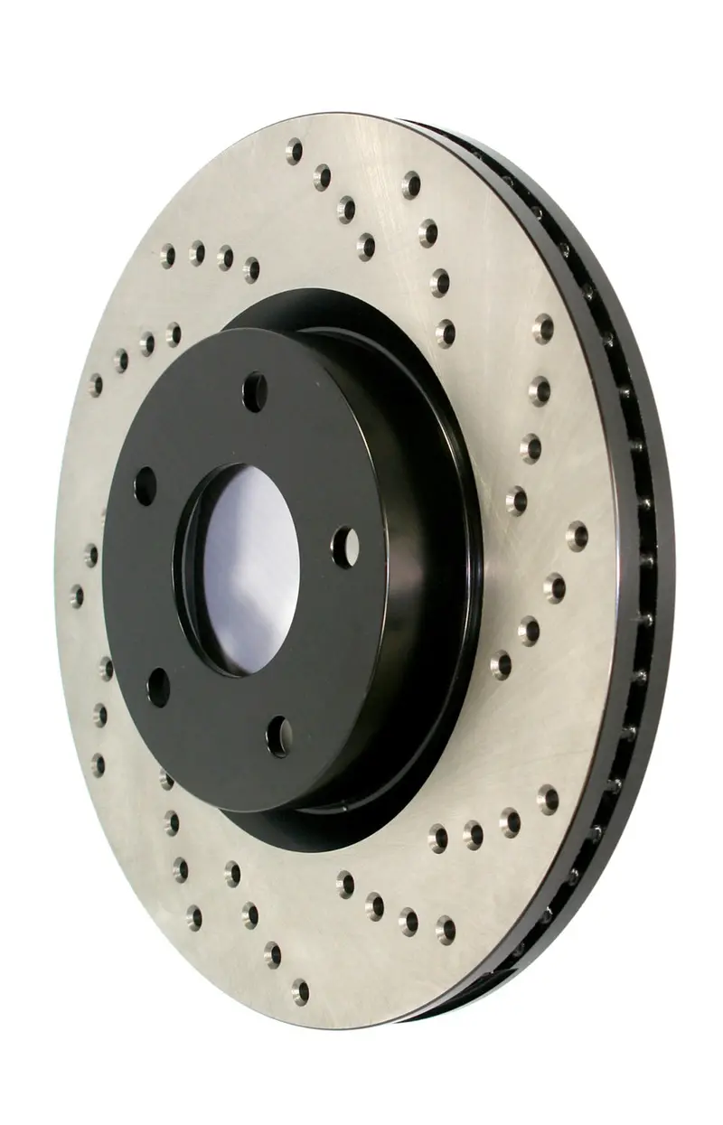 Stoptech 128.37044Cl Cryo-Treated Rear Left Brake Rotor – Drilled, Sport Series 1