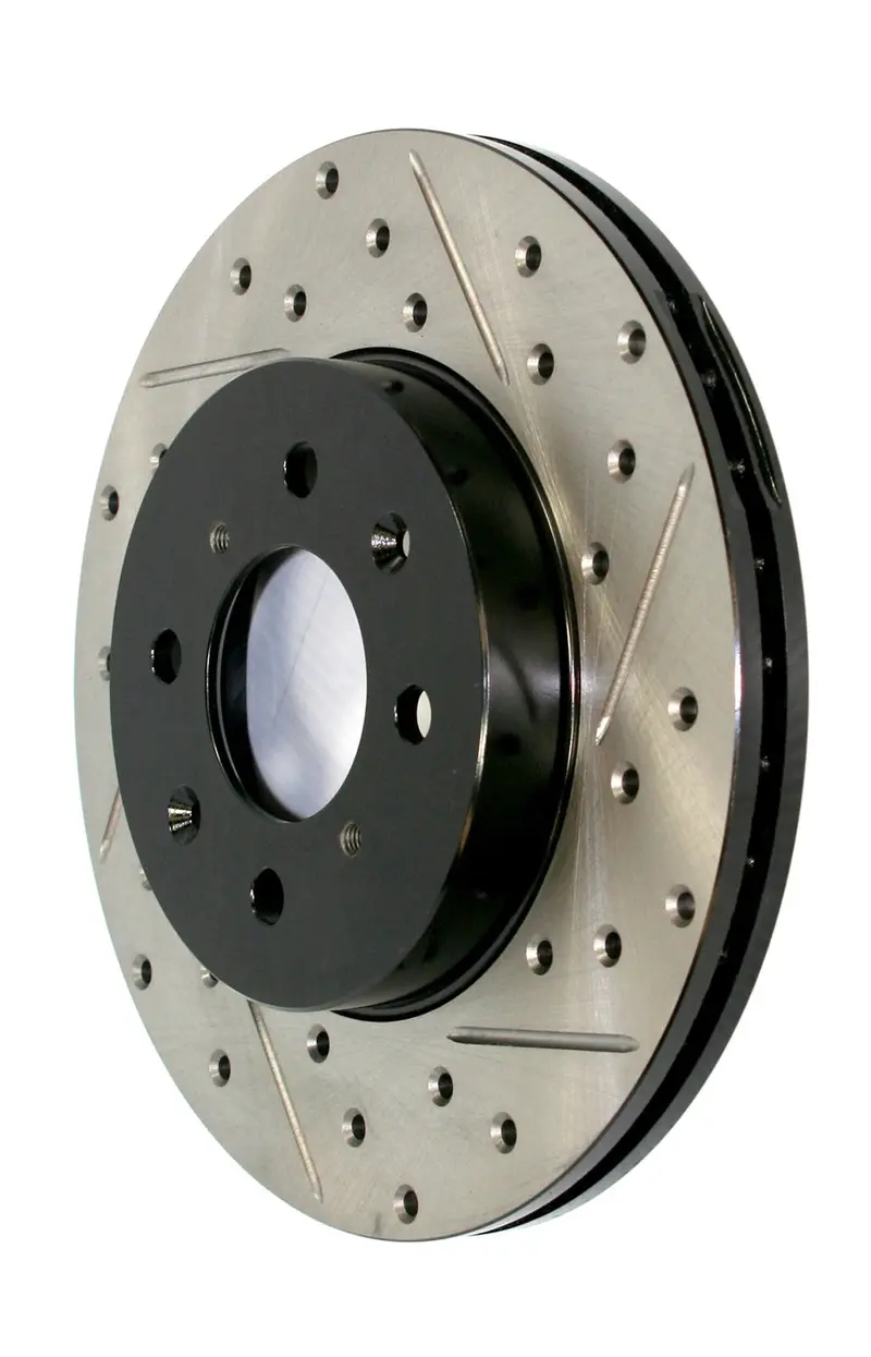 Stoptech Sport Cryo-Treated Drilled And Slotted Front Left Brake Rotor 1