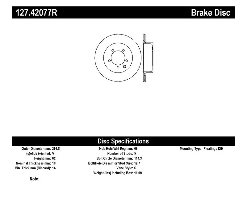 Stoptech Sport Rear Right Drilled And Slotted Brake Rotor – High-Performance Replacement 1