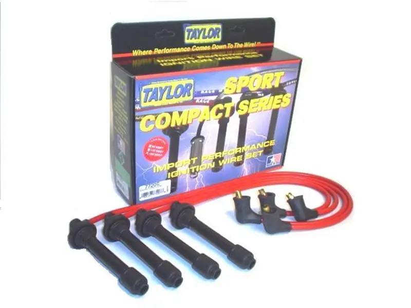 Taylor Cable Red 8Mm Spiro-Pro Ignition Wires – Stock-Length Set With Oe Plug Boots 1