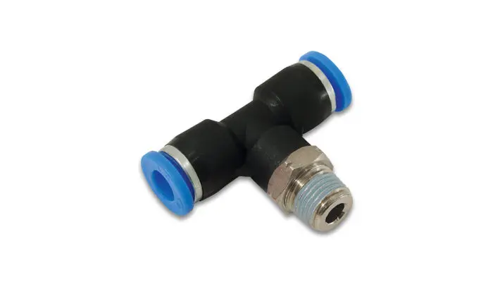 Vibrant Performance 1/4" Od Male Tee Fitting – 1/8" Npt Threaded For Boost/Vacuum Lines 1