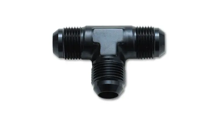 Vibrant Performance -3An Flare Tee Fitting – Black Anodized 6061 Aluminum (10480) 1