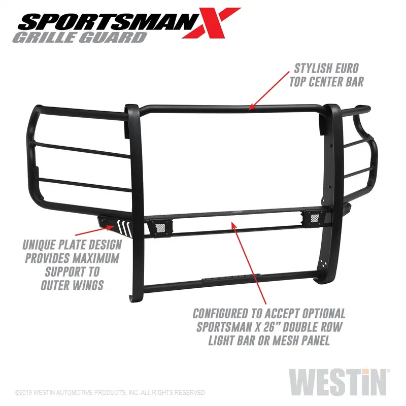 Westin 40-33995 Sportsman X-Series Textured Black Grille Guard 1