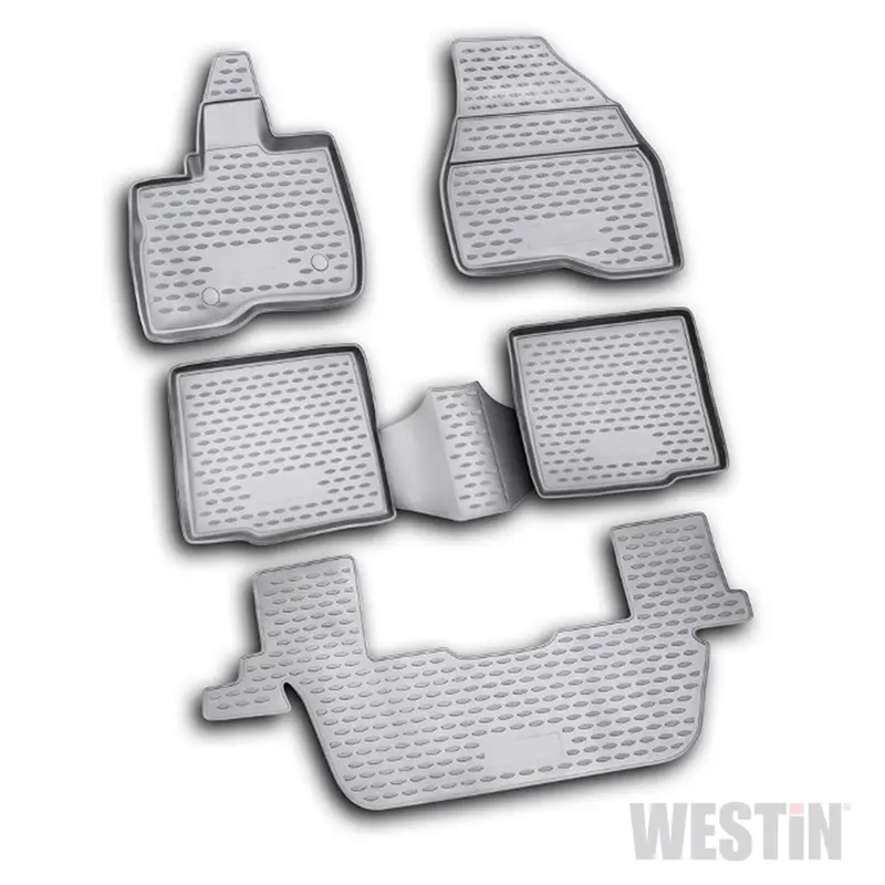 Westin 74-12-51017 Profile All-Weather Floor Liners – 5-Piece Set (Front, Rear, Third Row), Black 1